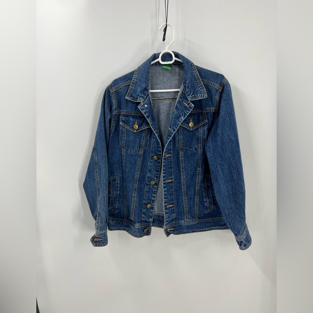 John Deere 100% cotton, dark wash jean jacket XL/18 unisex